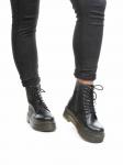 01-B6020-1 BLACK Ботинки демисезонные (натуральная кожа)