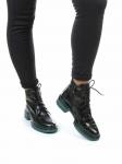 01-C3C1002-21B100M BLACK Ботинки демисезонные женские (натуральная кожа, байка)