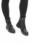 01-CQ-36-CF1173TP-21B100M BLACK Ботинки демисезонные женские (натуральная кожа, байка)
