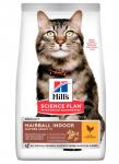 Сухой корм Hill's Science Plan Hairball Indoor для выведения шерсти у домашних кошек старшего возраста, с курицей, 1,5 кг