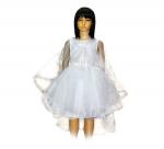 Платье для девочек, белый, 122 см, (KGMART )