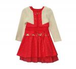 Комплект, костюм, платье для девочек, коралловый, 92 см, (FI & ME Турция)