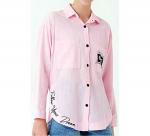 Блузка, рубашка для девочек, розовый, 134 см, (TK Турция)