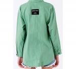 Блузка, рубашка для девочек, дымчато-зеленый хаки, 158 см, (TK Турция)