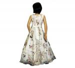Платье для девочек, белый с цветочным принтом, 104-110 см, (RODENG Китай (Пекин))