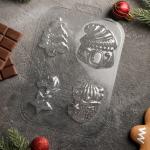 Форма для шоколада и конфет пластиковая «Домики Гномики», размер ячейки 8,5*5 см, цвет прозрачный