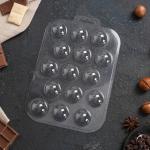 Форма для шоколада и конфет пластиковая «Конфеты сферы», 30 мм, цвет прозрачный