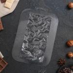 Форма для шоколада и конфет пластиковая «Плитка Сломанный кристалл», цвет прозрачный