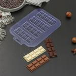 Форма для шоколада и конфет пластиковая «Батончик 2*4», цвет прозрачный