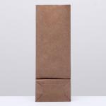Пакет крафт бумажный фасовочный, прямоугольное дно 12 х 8 х 33 см 70 г/м2, набор 50 шт