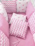 Набор бортиков для новорожденного (одеяло+12 подушек) (РОЗОВЫЙ)