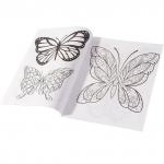Раскраска А4 Alingar "Бабочки на полянке", 6 л., офсетная обложка