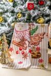 К-т полотенец "Уютный вечер" 50*60 см. - 3 шт. вафля хлопок 100%