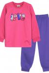 Пижама с брюками для девочки 91224 Розовый/васильковый