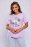 Женская футболка Wild cat Сиреневый