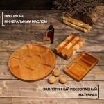 Набор посуды Adelica, менажница 6 секций, менажница 2 секции, подставка для посуды, берёза, масло в подарок