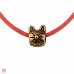 Браслет красная нить "Кот"