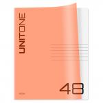 Тетрадь 48 л., А5 клетка BG UniTone. Neon, пластиковая обложка, неон оранжевый, Т5ск48_пл 12473