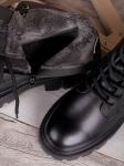 гриндерсы/ Ботинки женские на платформе (G8750-1 Black мех)