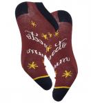 Гарри Поттер | Укороченные носки "Экспекто Патронум", р-р 36-40 (бордовый)