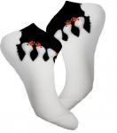 В мире животных | Укороченные носки "Гусиная ферма", р-р 36-39 (белый, черная манжета)
