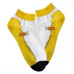 В мире животных | Укороченные носки "Гусиная ферма", р-р 36-39 (белый желто-черный)