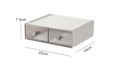 Ящик настольный для хранения "ТЭРЛИН", два отделения, цвет белый, 7,5*22*18см (пакет)