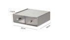 Ящик настольный для хранения "ТЭРЛИН", два отделения, цвет серый агат, 7,5*22*18см (пакет)