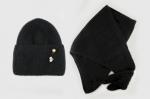 Комплект «Рейвел» (шапка+косынка) Черный