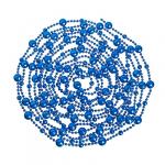 СНОУ БУМ Бусы декоративные, формовые шары разных диаметров, 500 см, пластик, цвет голубой (А13)