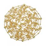 СНОУ БУМ Бусы декоративные, формовые шары разных диаметров, 500 см, пластик, цвет золото (А01)