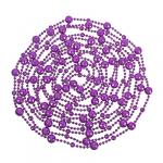 СНОУ БУМ Бусы декоративные, формовые шары разных диаметров, 500 см, пластик, цвет фиолетовый (А05)