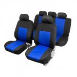 Авточехлы TORSO Premium, 11 предметов, синий