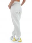 M033 WHITE Брюки спортивные женские на флисе (100% хлопок) 7986