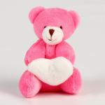 Мягкая игрушка "Медведь с сердцем" на подвесе, цвет МИКС