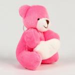 Мягкая игрушка "Медведь с сердцем" на подвесе, цвет МИКС