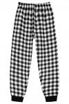 Пижама с брюками для девочки 91229 Васильковый/черная клетка