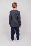Пижама с брюками для мальчика 92206 Темно-серый/т.синий