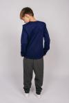 Пижама с брюками для мальчика 92206 Темно-синий/т.серый меланж