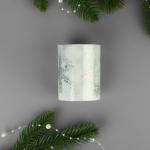 Фатин со снежинками, с голографией, 7,5 см, 11 ± 1 г/кв.м, 9,1 ± 0,5 м, цвет белый №33