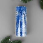 Фатин со снежинками, 15 см, 11 ± 1 г/кв.м, 9,1 ± 0,5 м, цвет синий №28