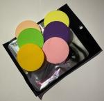 Спонжи для макияжа MK-150/100 (набор 6 шт)  цветные круг