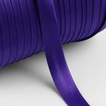 Косая бейка атласная, 15 мм * 132 ± 1 м, цвет фиолетовый №9124