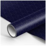 Упаковочная бумага глянцевая 70 * 100 см, MESHU Dark blue, 90г/м2, М100_41101
