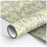 Упаковочная бумага глянцевая 70 * 100 см, MESHU Grey-yellow, 90г/м2, М100_41076