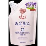 Мыло жидкое для мытья посуды и овощей saraya arau 380 мл, сменная упаковка