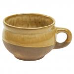 "Кремю" Чашка чайная из каменной керамики 230мл, д9 см, h6,5 см, с блюдцем д14,7 см (Россия)
