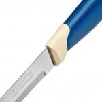 "Tramontina Multicolor" Нож кухонный 12,7см, пластмассовая ручка, синий с белым, в блистере, набор 2шт (Бразилия)