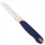 "Tramontina Multicolor" Нож для овощей 8 см, пластмассовая ручка, в блистере, набор 2 шт. (Бразилия)