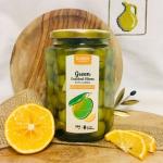 Оливки зеленые (битые) с лимоном, Греция, ст.банка, 750г